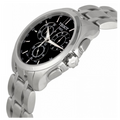 Tissot Couturier Chronograph Black Dial Silver Steel Strap Watch For Men - T035.617.11.051.00