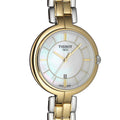 Tissot Flamingo Mother of Pearl White Dial Two Tone Steel Strap Watch For Women - T094.210.22.111.01