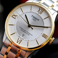 Tissot Chemin Des Tourelles Powermatic 80 Silver Dial Two Tone Steel Strap Watch For Men - T099.407.22.038.00
