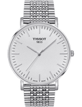 Tissot T Classic Everytime Large White Dial Silver Steel Strap Watch for Men - T109.610.11.031.00