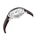 Tissot T-Classic Powermatic 80 Silver Dial Brown Leather Strap Watch For Men - T122.407.16.031.00