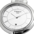 Tissot T Lady Flamingo White Dial White Leather Strap Watch For Women - T094.210.16.011.00