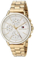 Tommy Hilfiger Carly White Dial Gold Steel Strap Watch for Women - 1781786