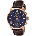 Tommy Hilfiger Aiden Quartz Blue Dial Brown Leather Strap Watch for Men - 1791308
