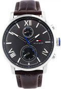 Tommy Hilfiger Aiden Quartz Black Dial Brown Leather Strap Watch for Men - 1791309
