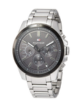 Tommy Hilfiger Iconic Quartz Black Dial Silver Steel Strap Watch for Men - 1791564