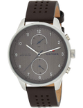 Tommy Hilfiger Chase Quartz Brown Dial Brown Leather Strap Watch for Men - 1791579