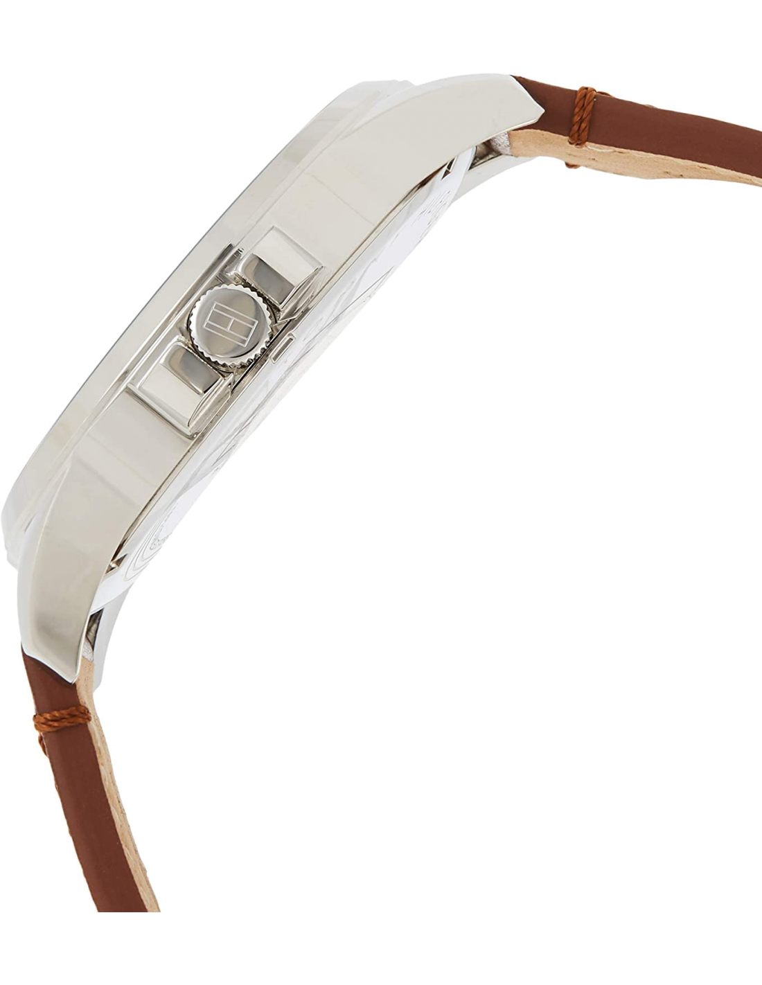 Tommy Hilfiger Multi Function Quartz White Dial Brown Leather Strap Watch for Men - 1791614