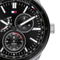 Tommy Hilfiger Austin Black Dial Silver Steel Strap Watch for Men - 1791639