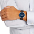 Tommy Hilfiger Cooper Blue Dial Brown Leather Strap Watch for Men - 1791508