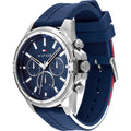 Tommy Hilfiger Mason Blue Dial Blue Rubber Strap Watch for Men - 1791791