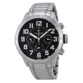 Tommy Hilfiger Trent Chronograph Black Dial Silver Steel Strap Watch for Men - 1791054