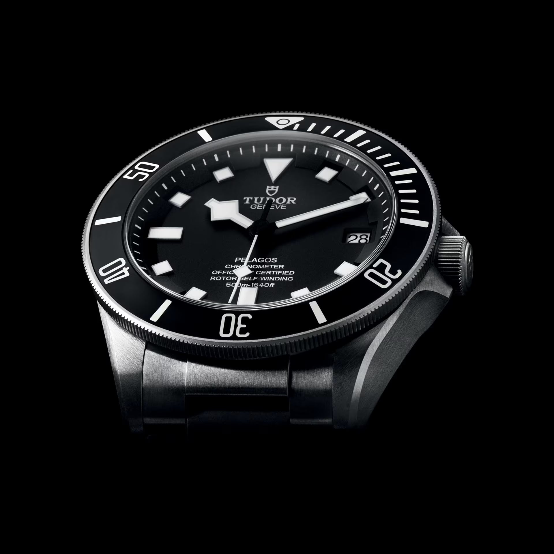 Tudor Pelagos Black Dial Grey Steel Strap Watch for Men - M25600TN-0001