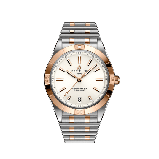 Breitling Chronomat Automatic 36 White Dial Two Tone Steel Strap Watch for Women - U10380101A1U1