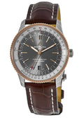 Breitling Navitimer Automatic 41 Grey Dial Brown Leather Strap Watch for Men - U17326121M1P1