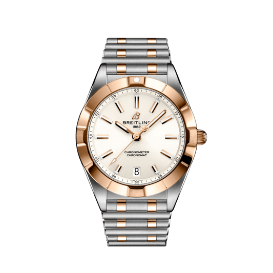 Breitling Chronomat 32 White Dial Two Tone Steel Strap Watch for Women - U77310101A1U1