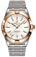 Breitling Chronomat B02 18K Red Gold White Dial Two Tone Steel Strap Watch for Men - U77310101A2U1