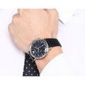 Emporio Armani Aviator Blue Dial Blue Leather Strap Watch For Men - AR11105