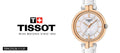 Tissot T Lady Flamingo Mother of Pearl White Dial White Leather Strap Watch For Women - T094.210.26.111.01