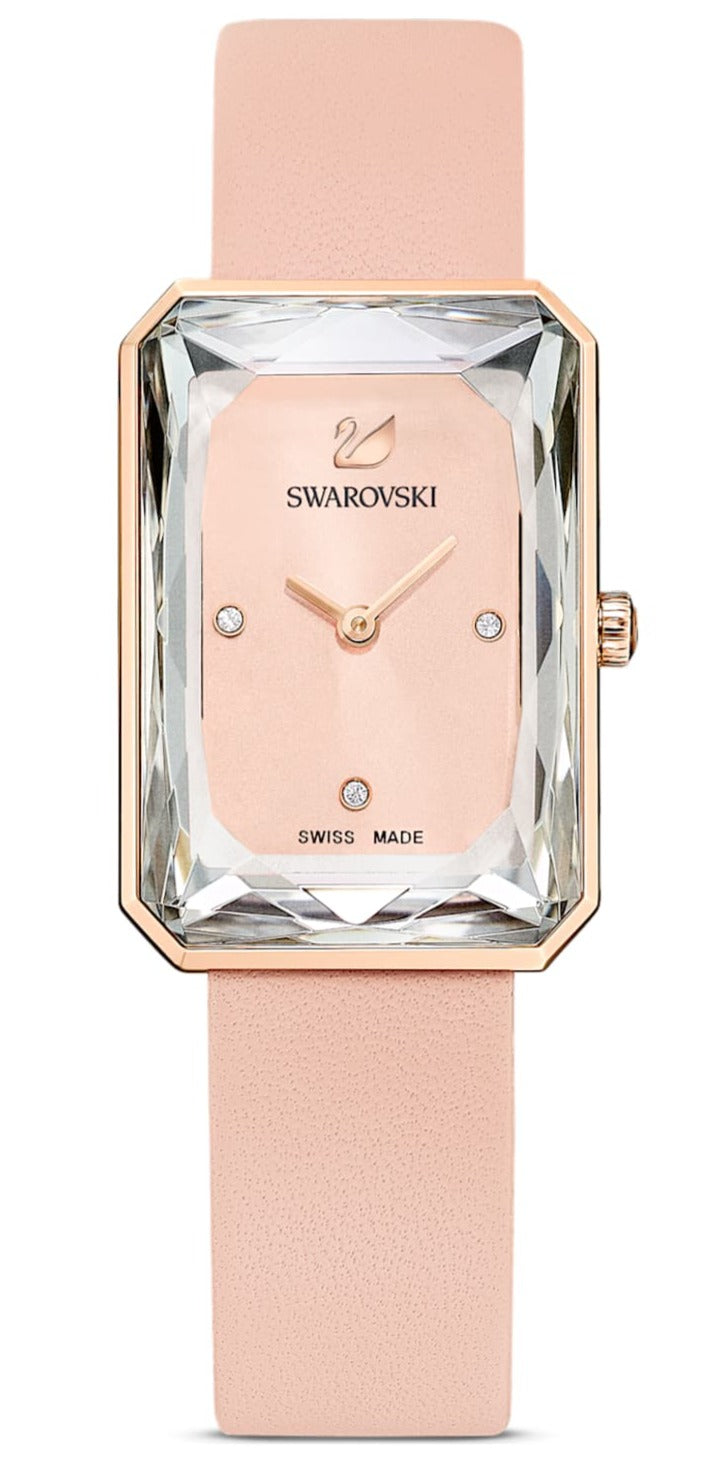 Swarovski Uptown Pink Dial Pink Leather Strap Watch for Women - 5547719