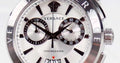 Versace Aion Chronograph White Dial Silver Steel Strap Watch for Men - VBR040017