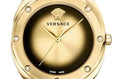 Versace Shadov Gold Dial Green Leather Strap Watch For Women - VEBM01018