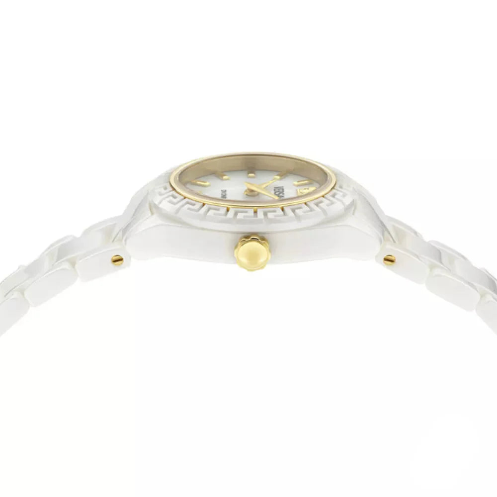Versace DV One Mini White Dial White Ceramic Dial Watch for Women - VE9F00224