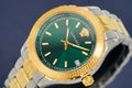 Versace Hellenyium Green Dial Two Tone Steel Strap Watch for Women - V12050015