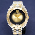 Versace Shadov Quartz Gold Dial Two Tone Steel Strap Watch for Women - VEBM00518