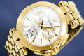 Versace V Racer Chronograph White Dial Gold Steel Strap Watch for Men - VBR060017