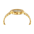 Versace Greca Silver Dial Gold Steel Strap Watch for Men - VEVI00520