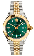 Versace Hellenium Green Dial Two Tone Steel Strap Watch for Men - VEVK00620