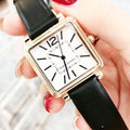 Marc Jacobs Vic Silver Dial Black Leather Strap Watch for Women - MJ1437