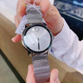 Movado Bold Silver Dial Silver Mesh Bracelet Watch For Women - 3600241