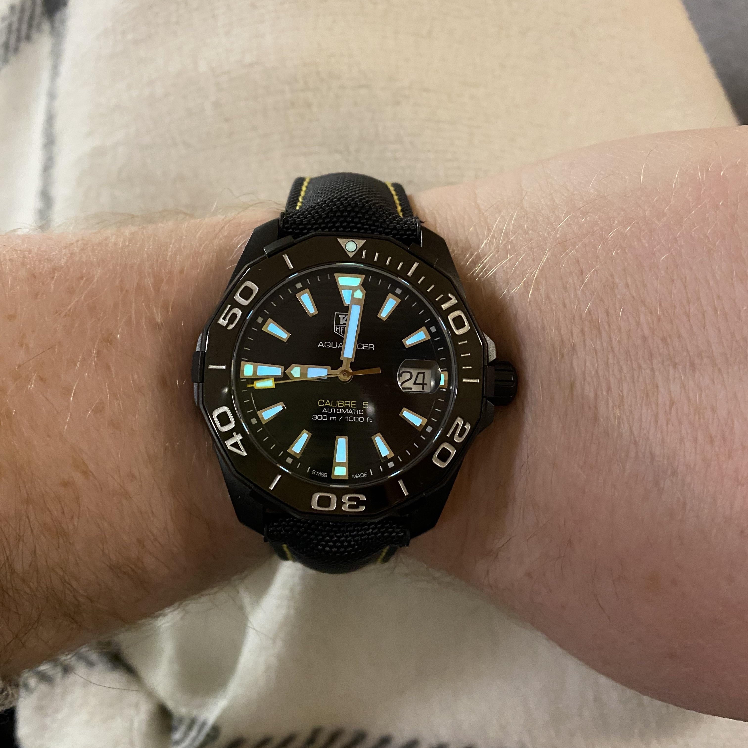 Tag Heuer Aquaracer Black Dial Watch for Men - WAY218A.FC6362