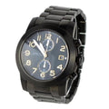 Marc Jacobs Larry Chronograph Black Dial Black Steel Strap Watch for Men - MBM5052