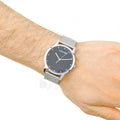 Calvin Klein City Chronograph Black Dial Silver Mesh Bracelet Watch for Men - K2G2G121