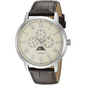 Guess Delancy Quartz White Dial Brown Leather Strap Watch For Men - W0870G1