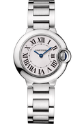 Cartier Ballon Bleu De Cartier Silver Dial Silver Steel Strap Watch for Men - WSBB0049