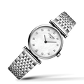 Longines La Grande Classique Diamonds White Dial Silver Steel Strap Watch for Women - L4.209.4.87.6