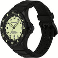 Emporio Armani Sea Explorer Automatic Yellow Dial Black Silicone Strap Watch For Men - AR60085