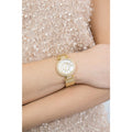 Guess Muse Quartz Silver Dial Rose Gold Steel Strap Watch For Women - W1008L3