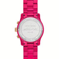Michael Kors Runway Chronograph Limited Edition Pink Dial Pink Steel Strap Watch for Women - MK7478LE