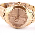 Marc Jacobs Peeker Chronograph Rose Gold Dial Rose Gold Steel Strap Watch for Women - MBM3394