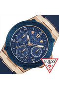 Guess Zena Blue Dial Blue Silicone Strap Watch For Women - W1049L2