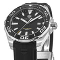 Tag Heuer Aquaracer Quartz Black Dial Black Rubber Strap Watch for Men - WAY101A.FT6141