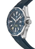 Tag Heuer Aquaracer Calibre 5 Automatic Blue Dial Blue Rubber Strap Watch for Men - WAY201B.FT6150