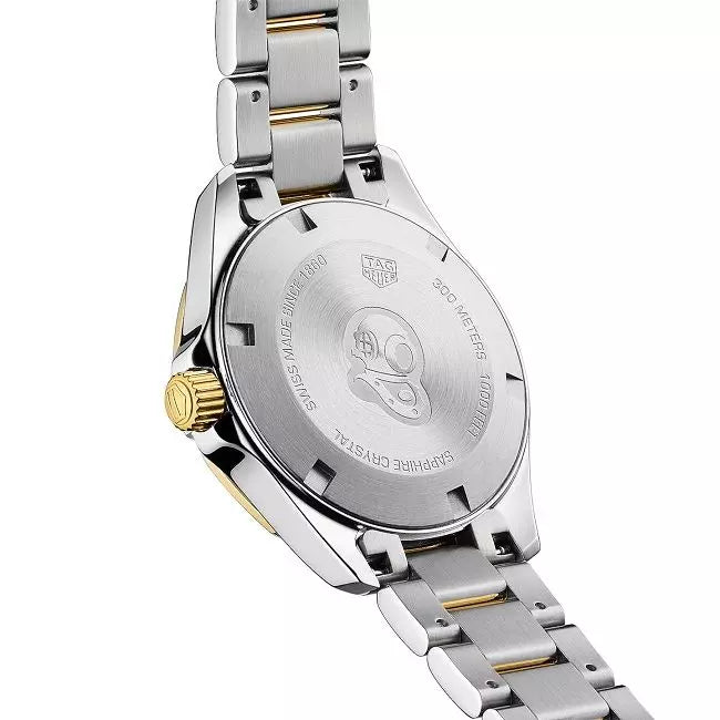 Tag Heuer Aquaracer White Mother of Pearl Dial Two Tone Steel Strap Watch for Women - WBD1322.BB0320