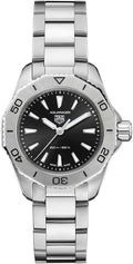 Tag Heuer Aquaracer Professional 200 Quartz Black Dial Silver Steel Strap Watch for Women - WBP1410.BA0622