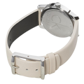 Calvin Klein City White Dial White Leather Strap Watch for Women - K2G231XH